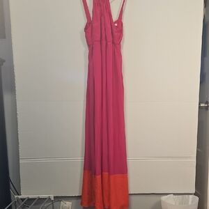 Old Navy Pink and Orange Maxi Dress